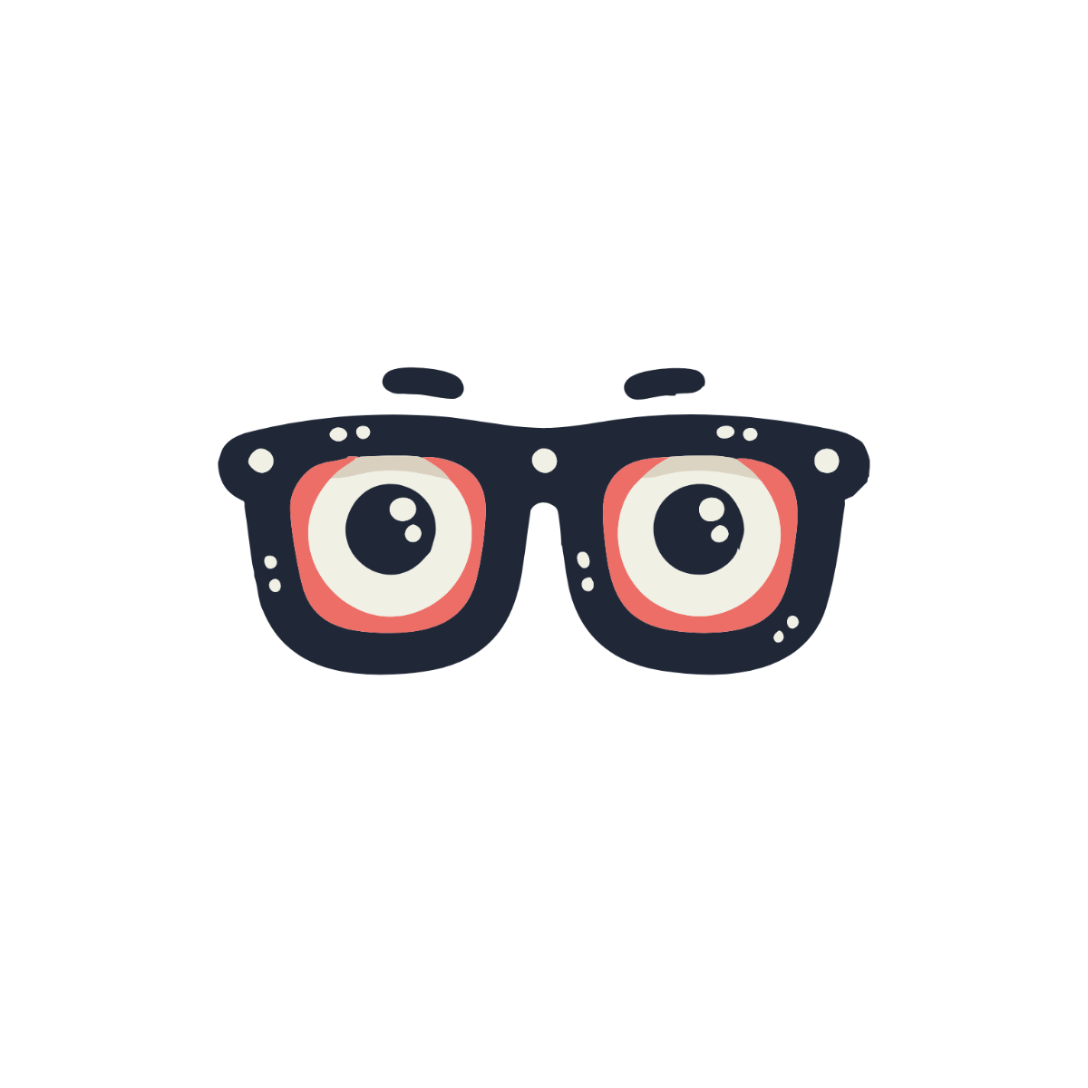Free Cartoon Glasses Clipart Template