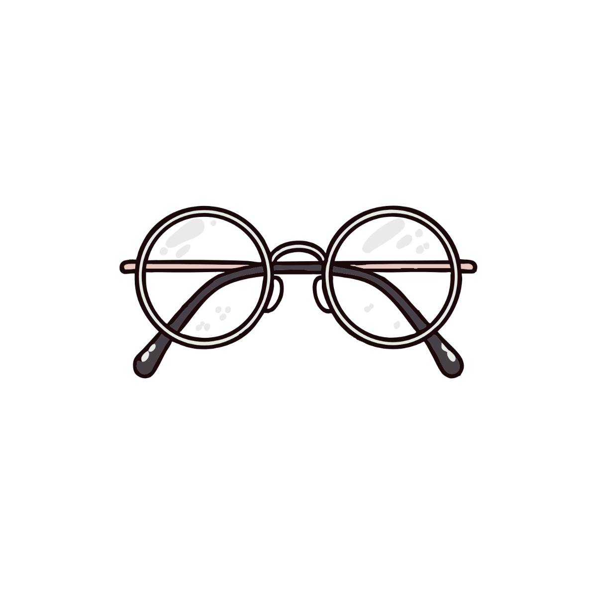 Free Round Glasses Clipart Template