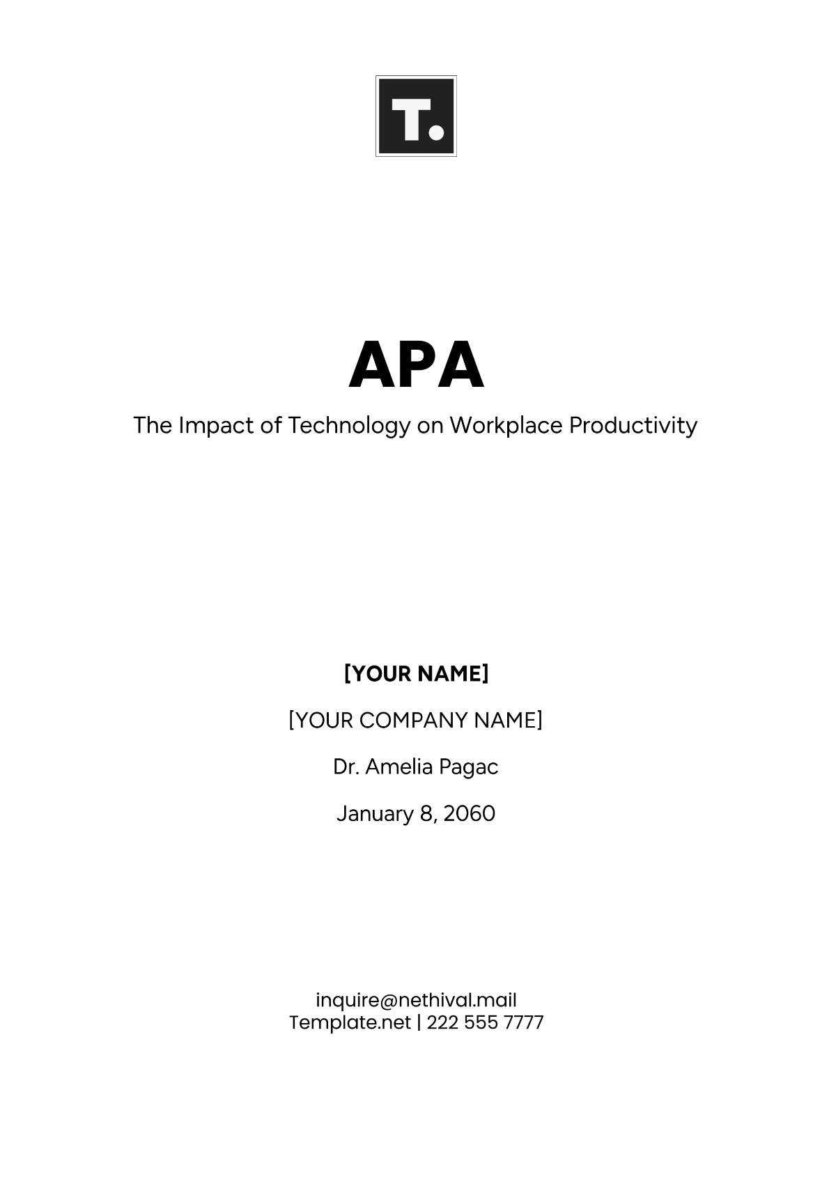 Free APA Template