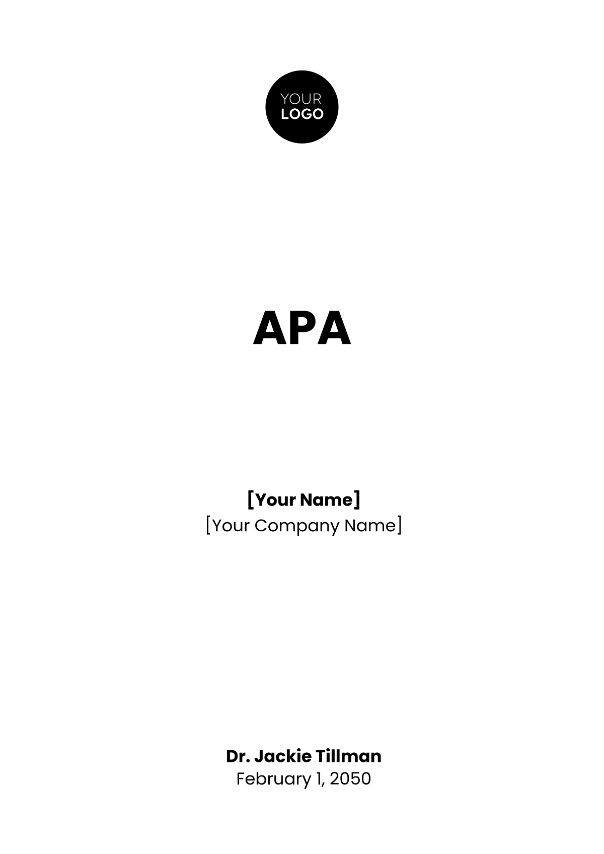 Free APA Outline Template