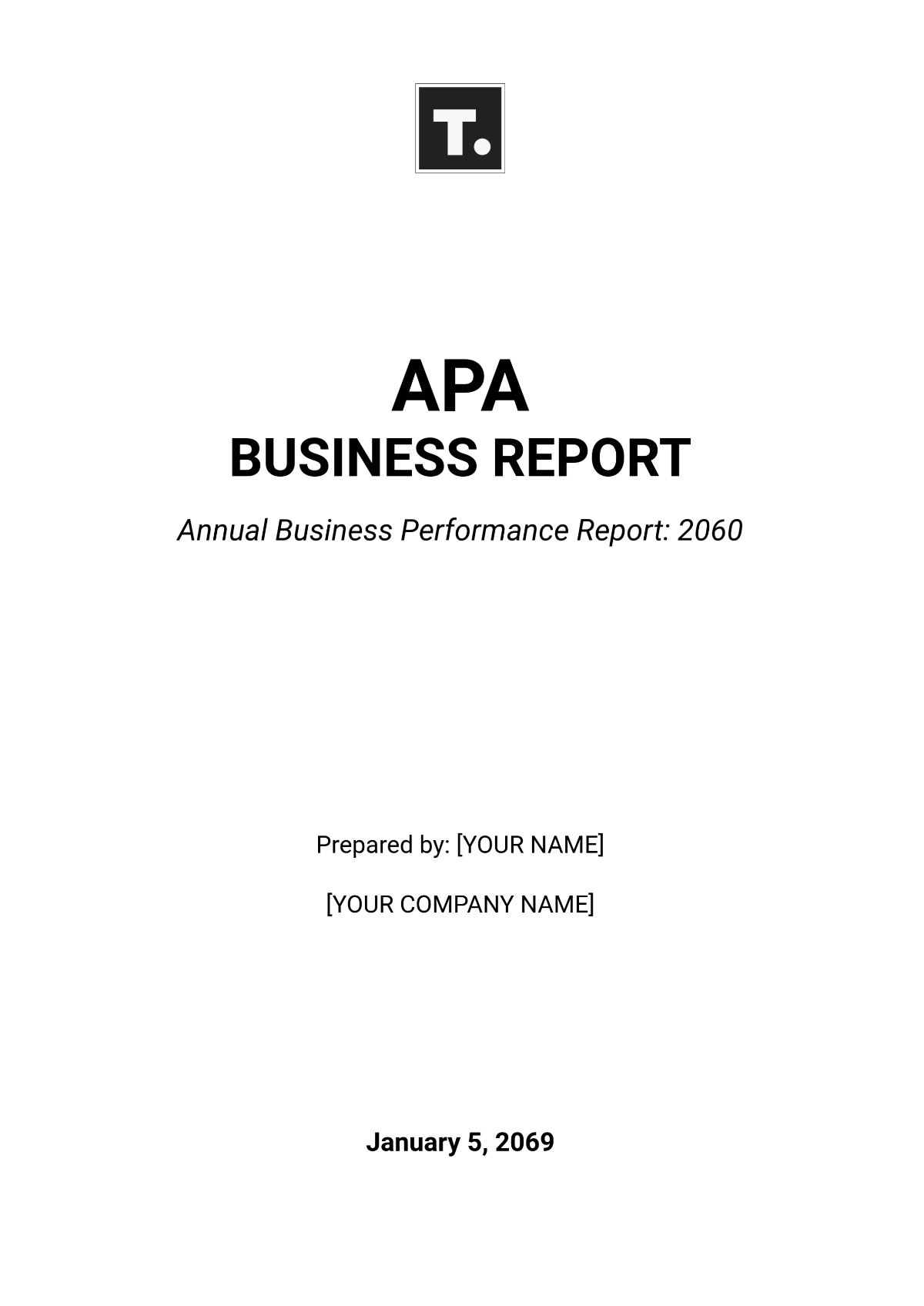 Free APA Simple Business Report Template