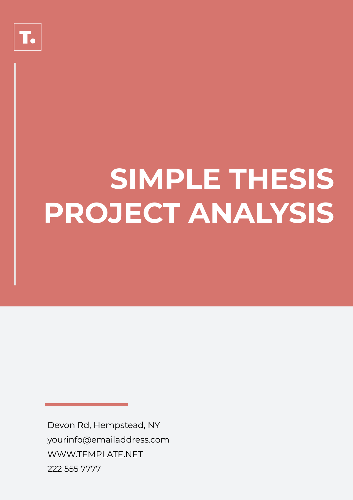 Free Simple Thesis Project Analysis Template