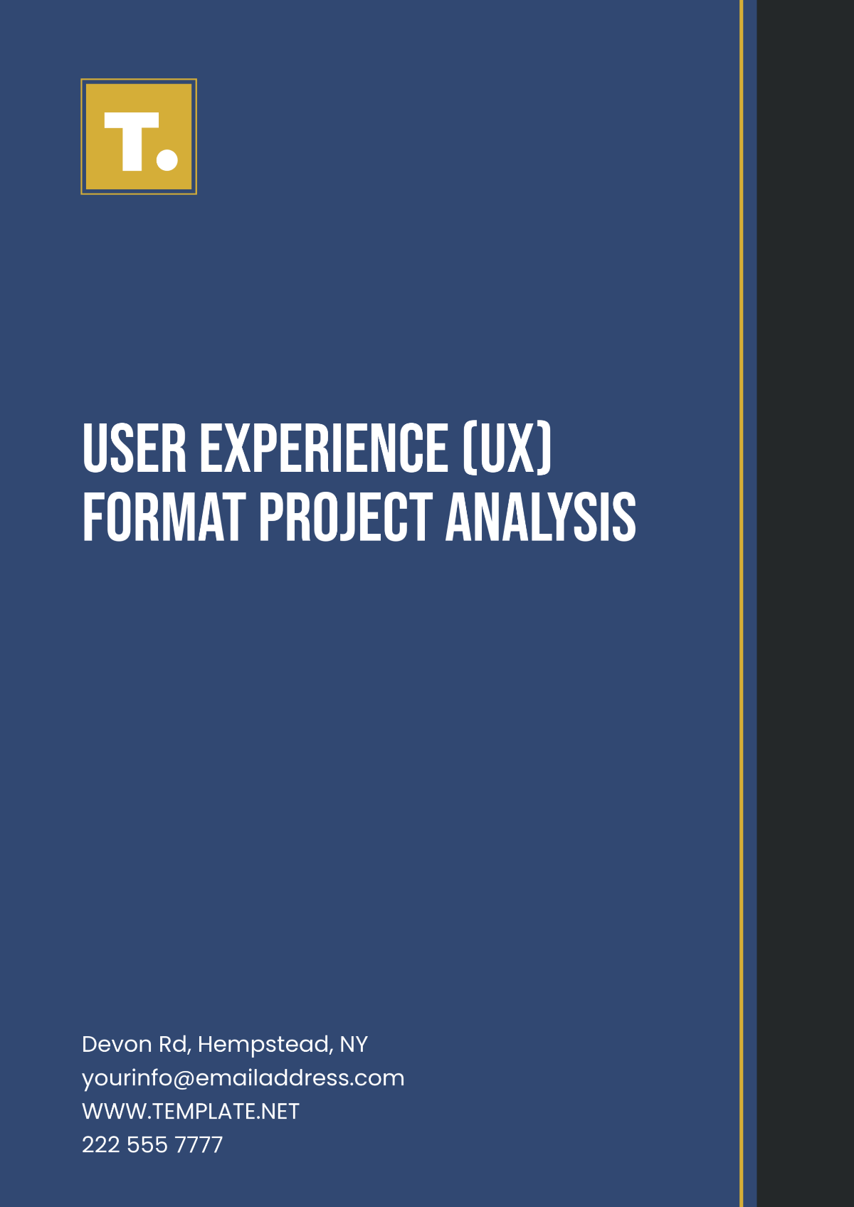 Free User Experience (UX) Format Project Analysis Template