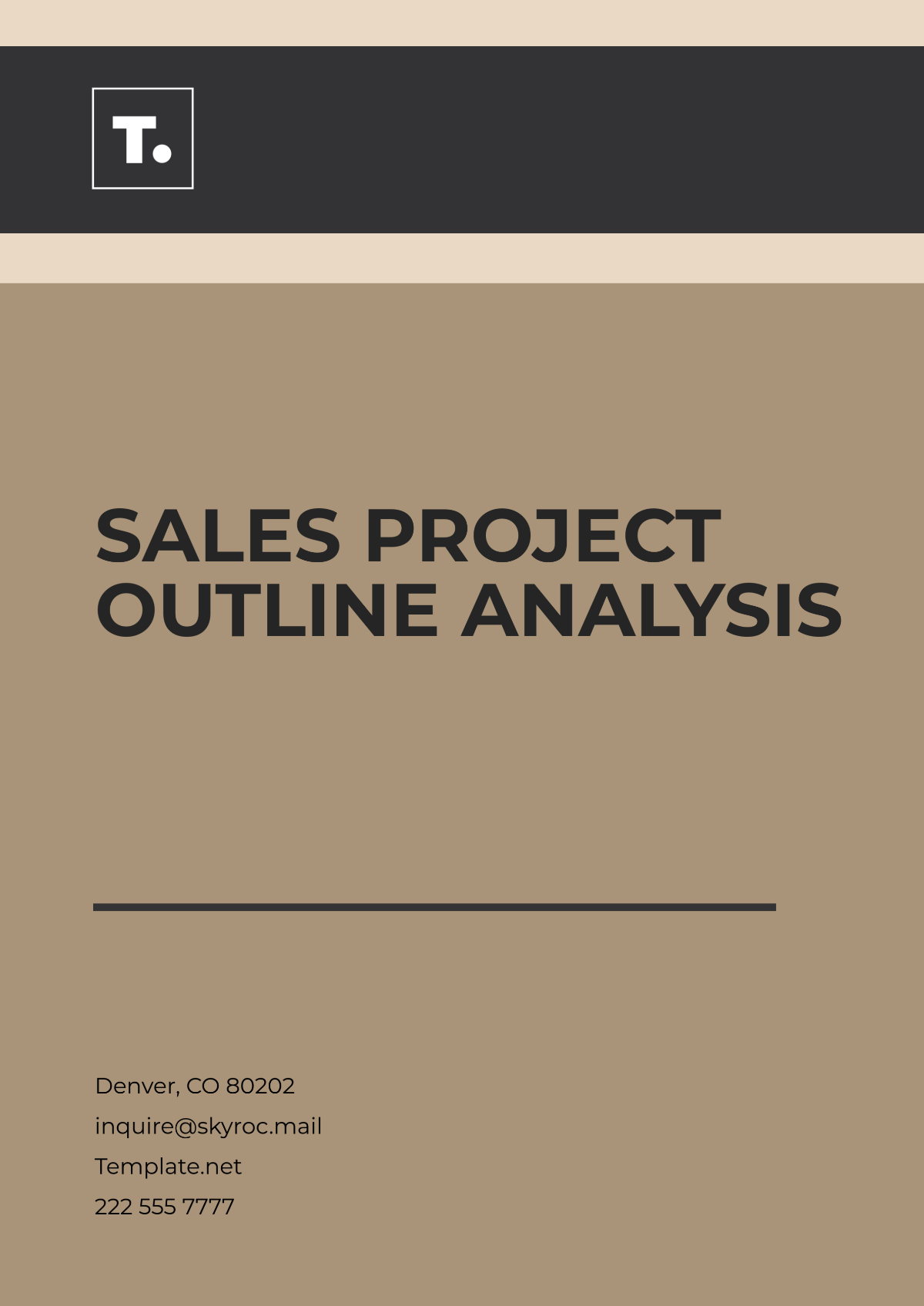 Free Sales Project Outline Analysis Template