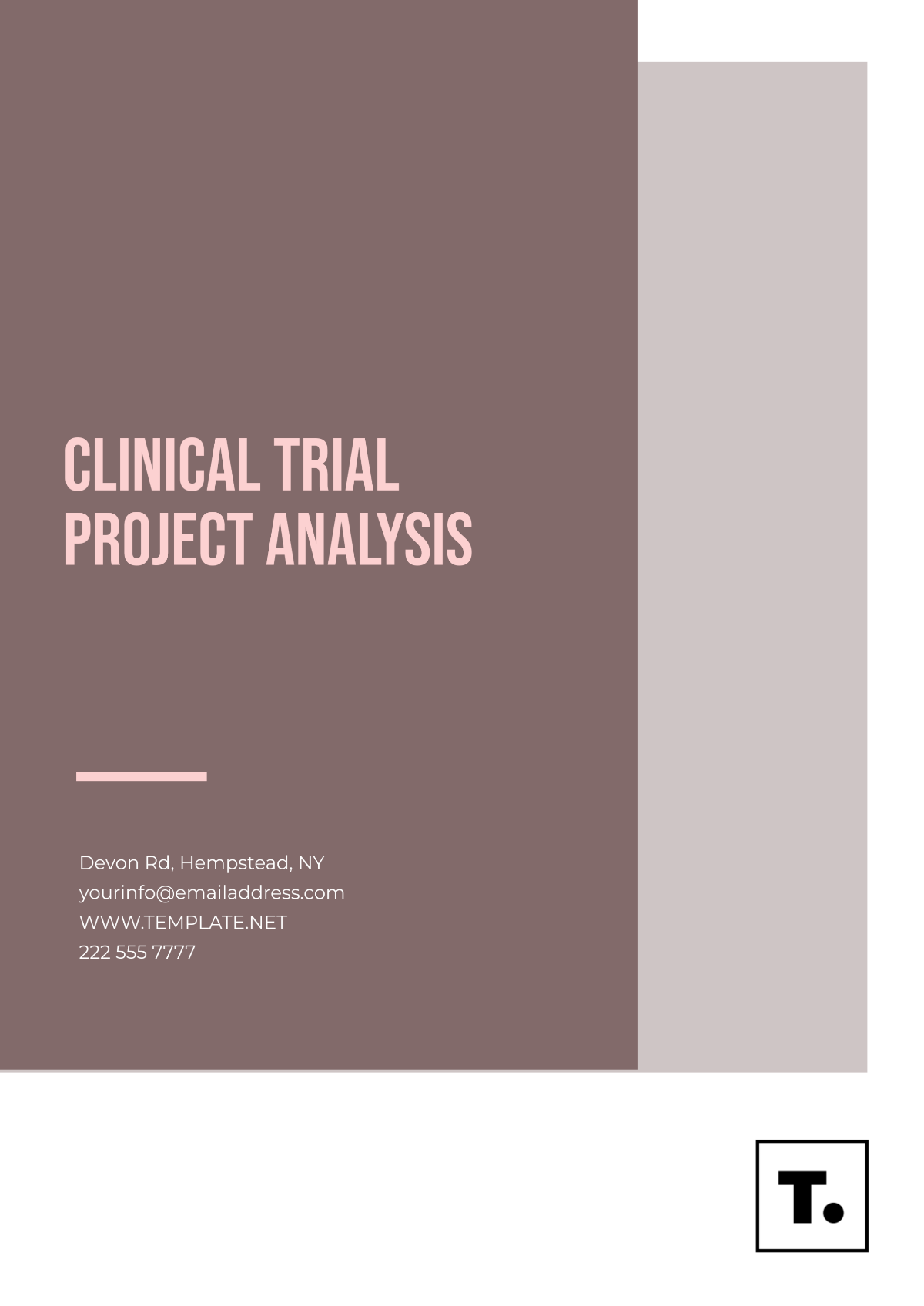 Free Clinical Trial Project Analysis Template