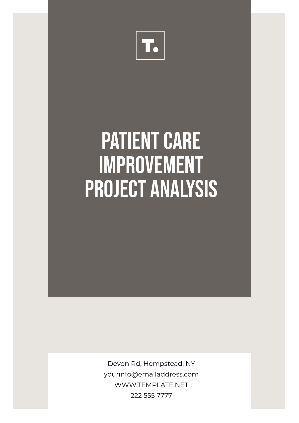 Free Patient Care Improvement Project Analysis Template