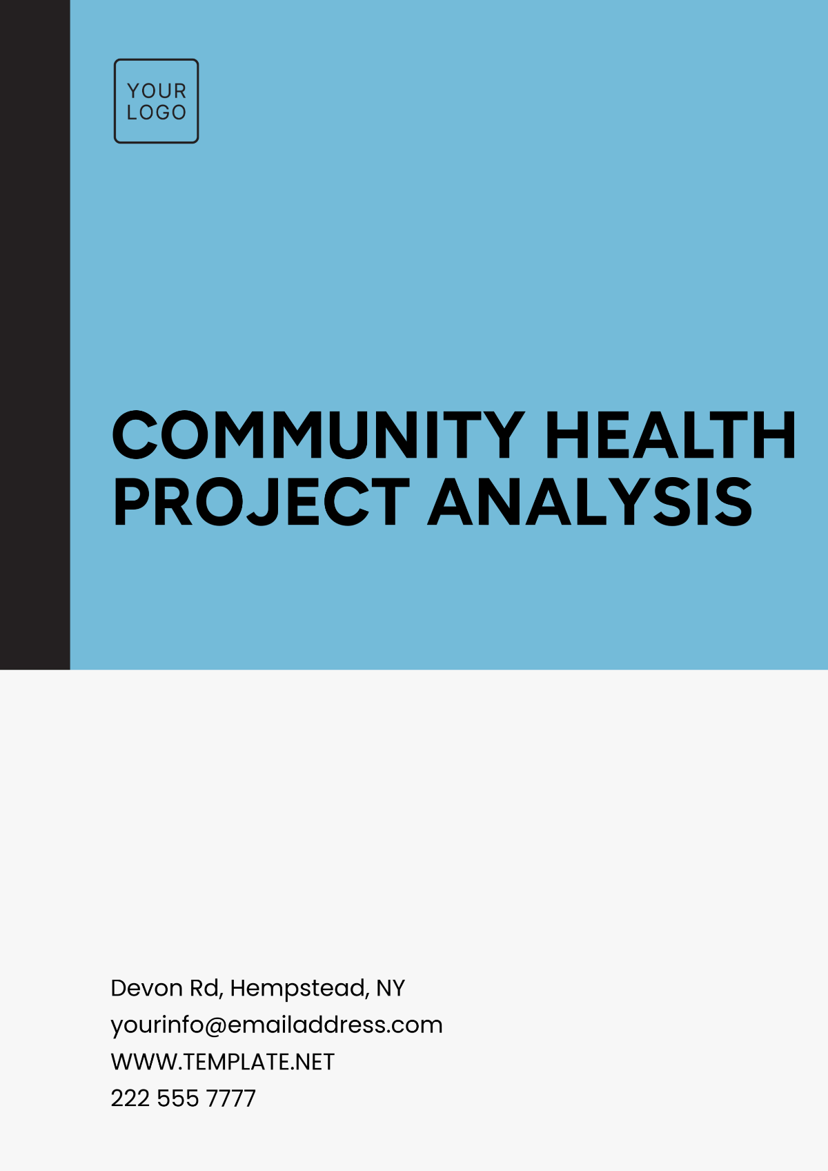 Free Community Health Project Analysis Template