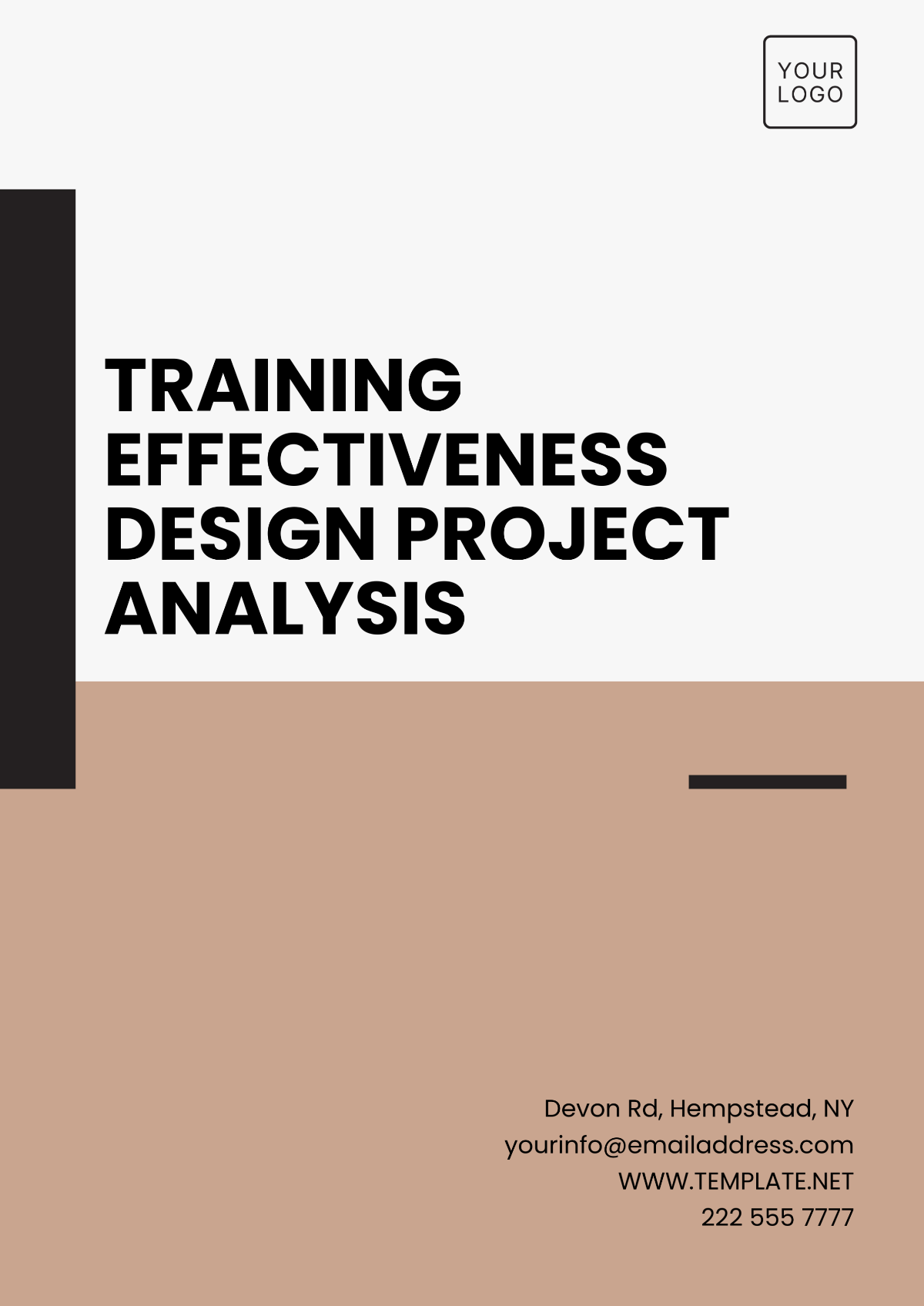 Free Training Effectiveness Design Project Analysis Template