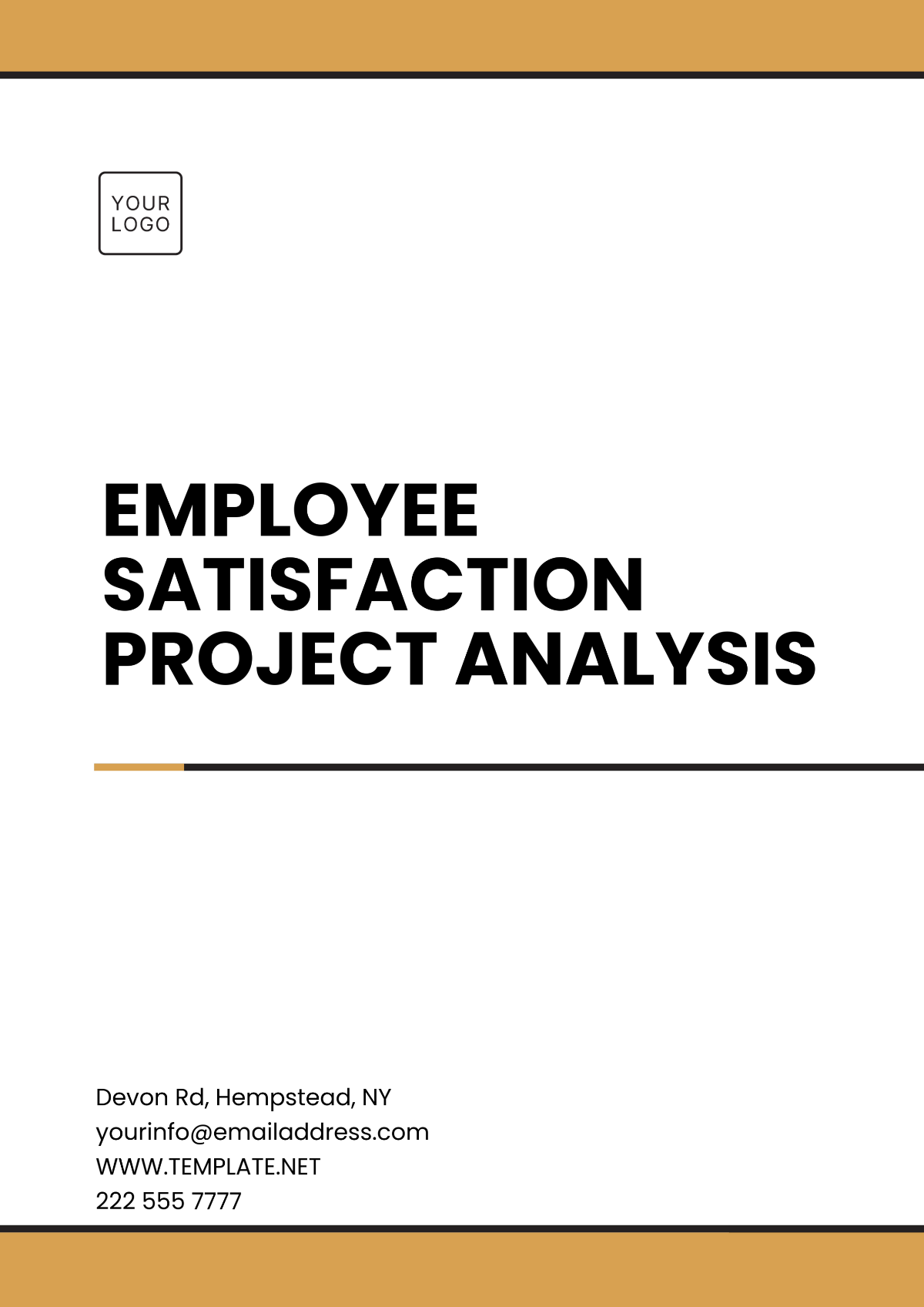 Free Employee Satisfaction Project Analysis Template