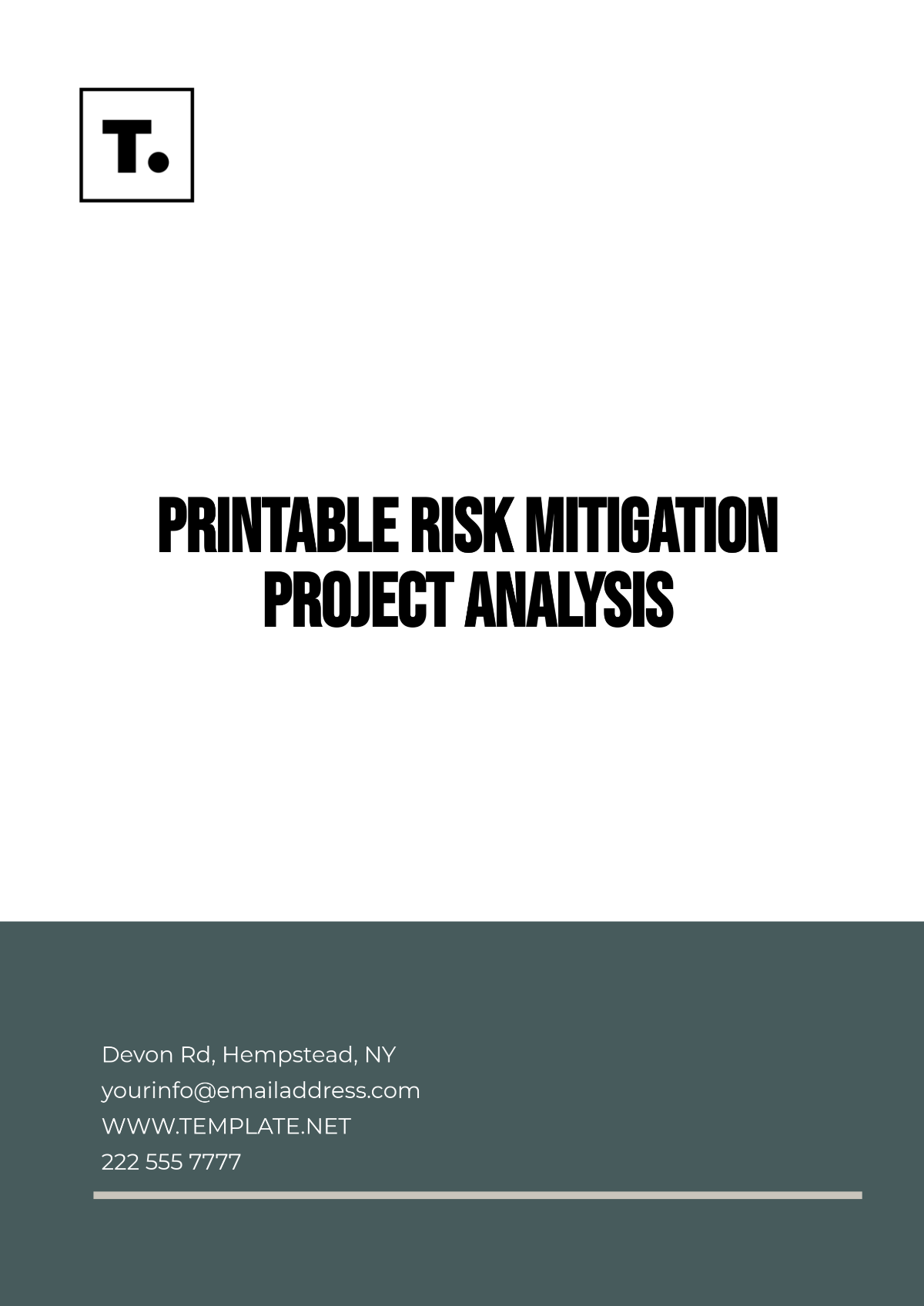 Free Printable Risk Mitigation Project Analysis Template