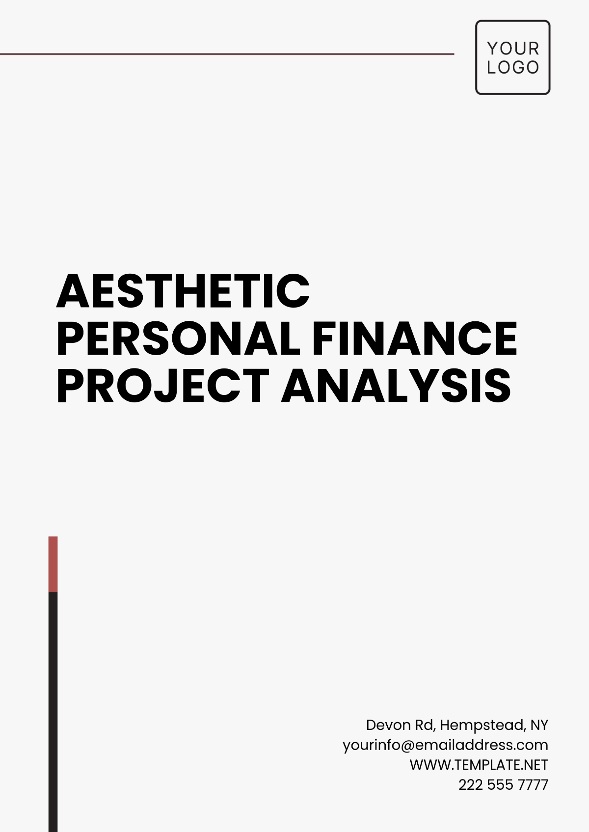 Free Aesthetic Personal Finance Project Analysis Template