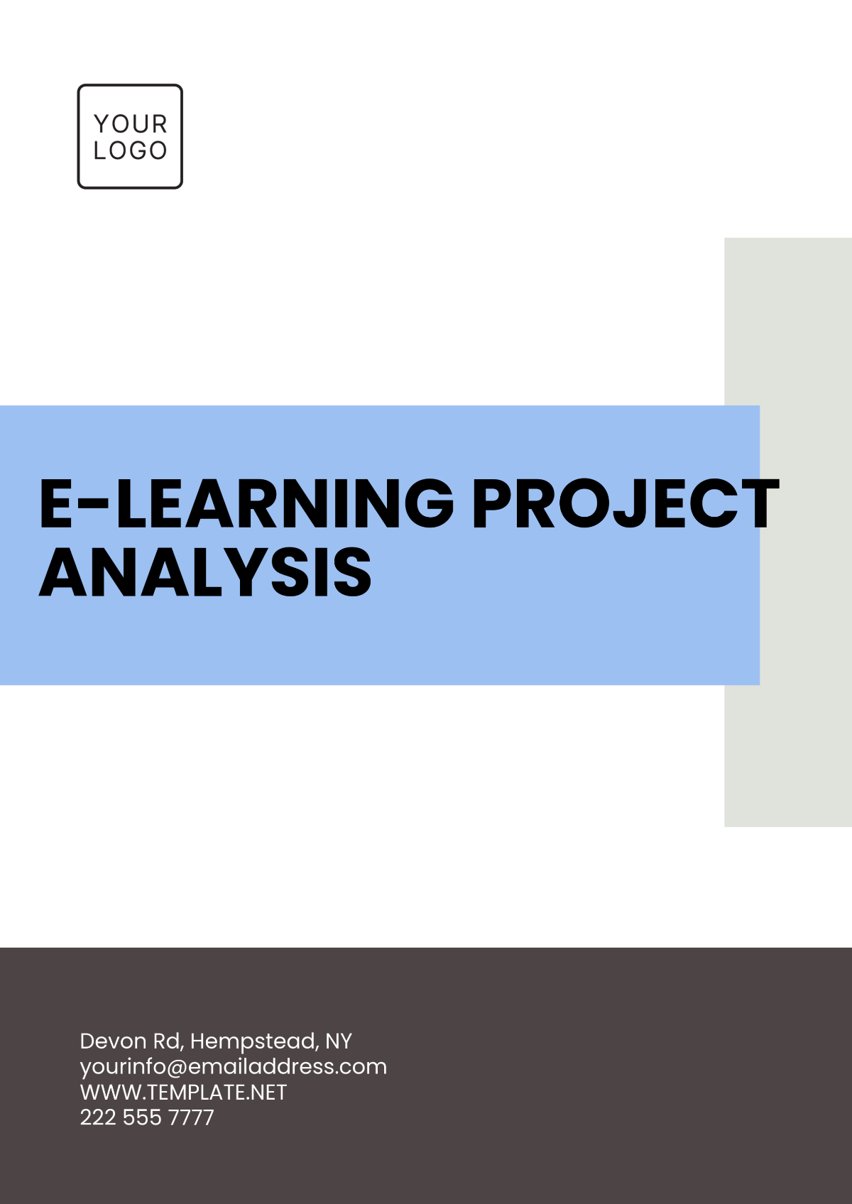 Free E-Learning Project Analysis Template