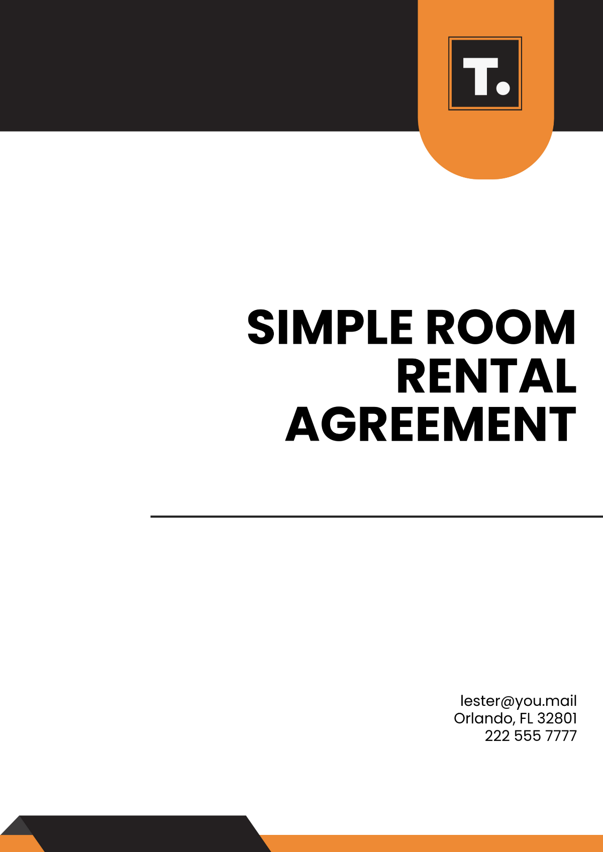 Free Simple Room Rental Agreement Template