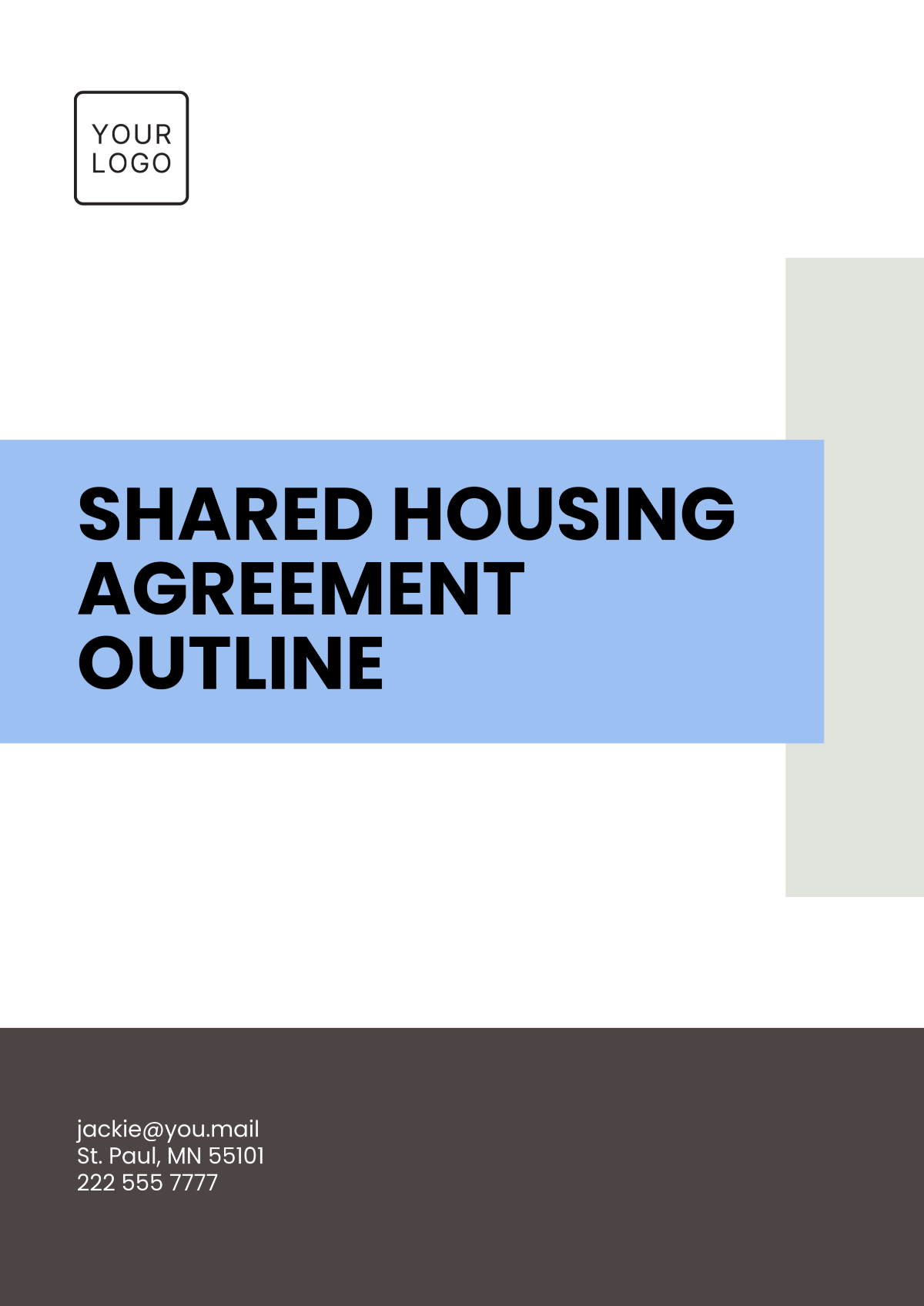 Free Shared Housing Agreement Outline Template