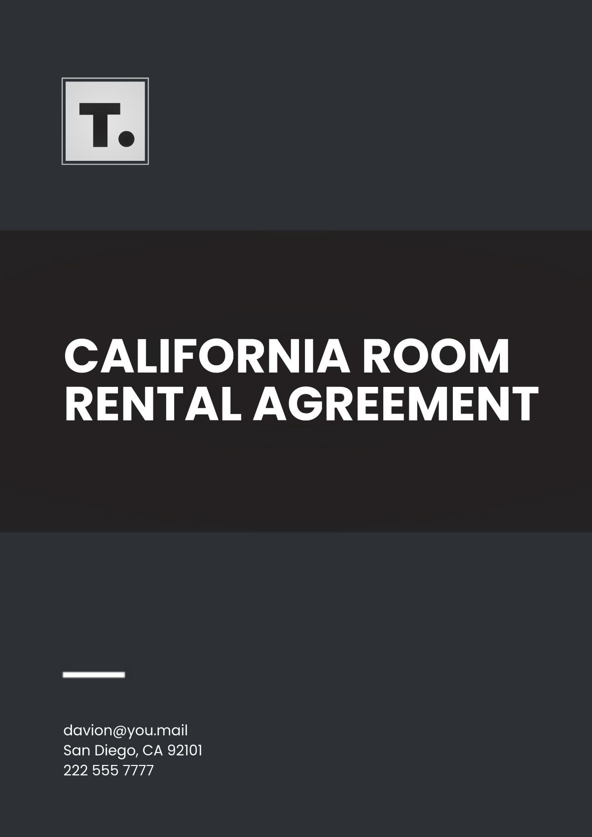 Free California Room Rental Agreement Template