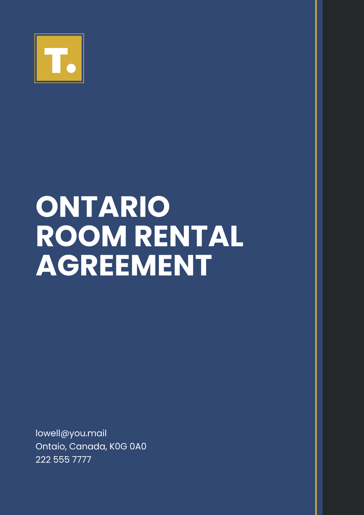 Free Ontario Room Rental Agreement Template