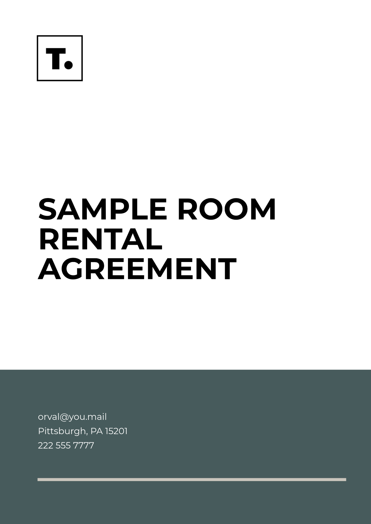 Free Sample Room Rental Agreement Template