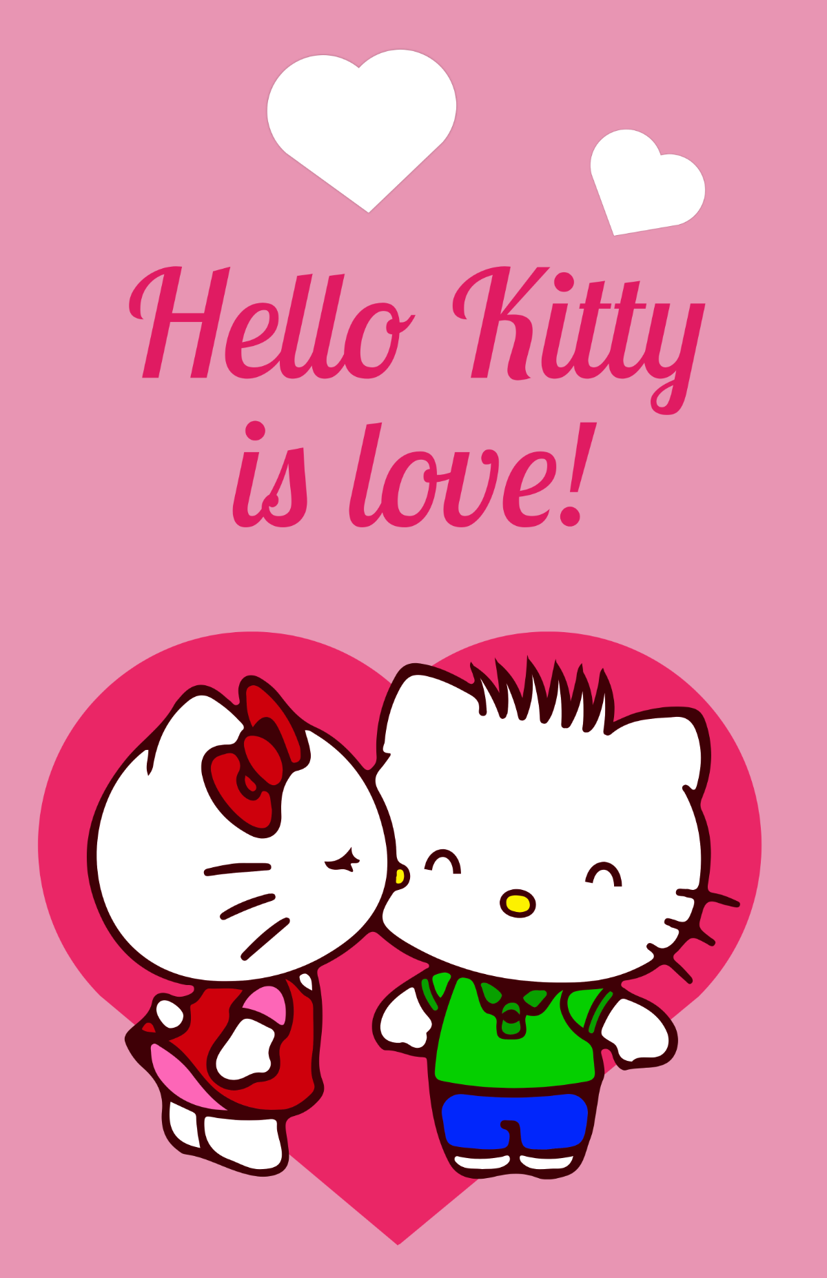 Free Hello Kitty Kiss Poster Template