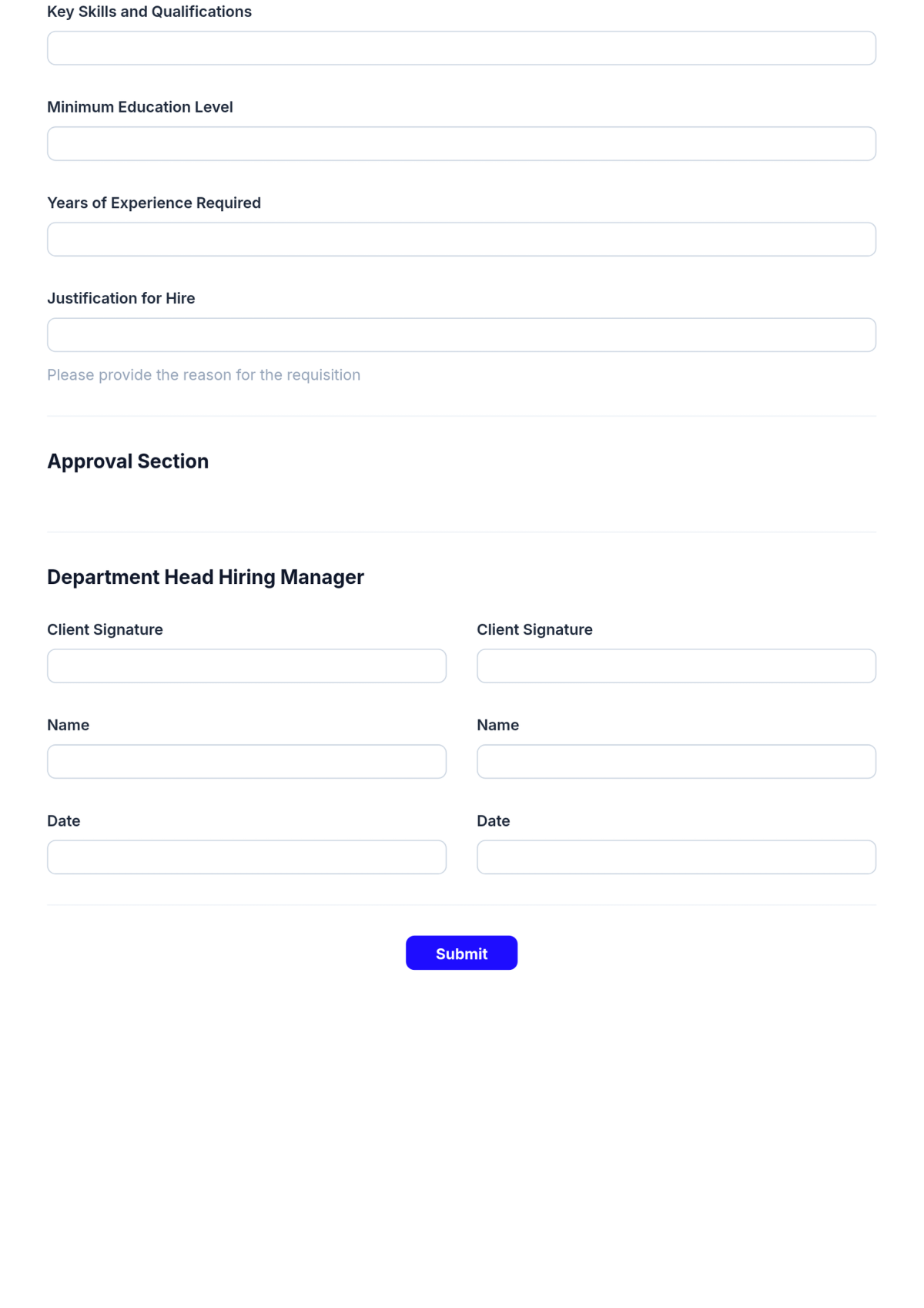 Free HR Requisition Form Template & AI HR Requisition Form Maker Free HR Requisition Form Template & AI HR Requisition Form Maker