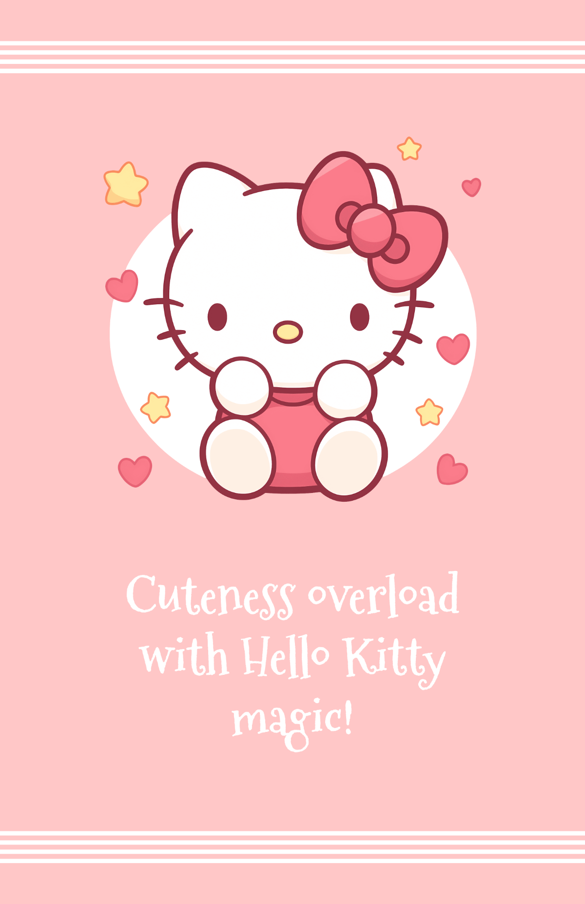 Free Cute Star Hello Kitty Poster Template