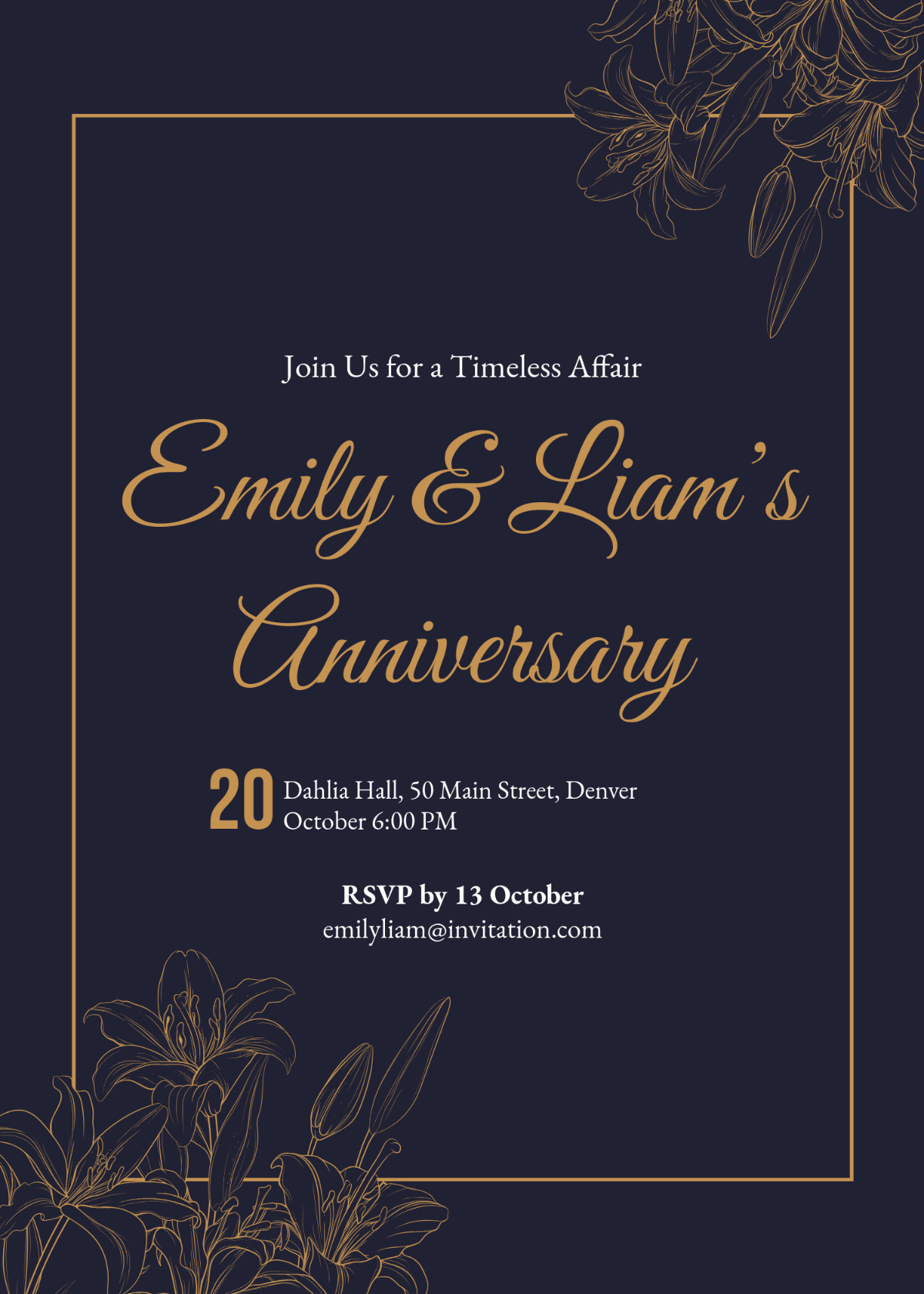 Free Classic Floral Invitation Template