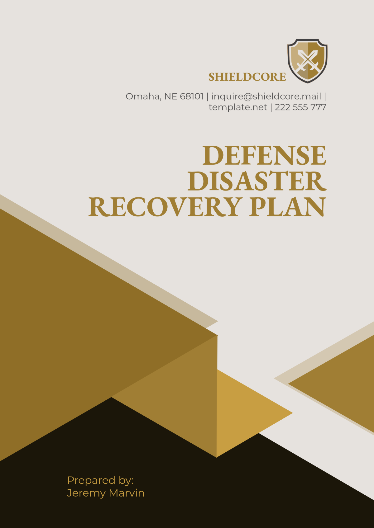 Free Defense Disaster Recovery Plan Template