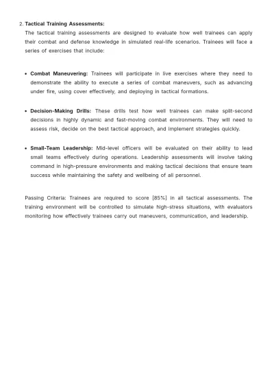 Free Defense Training Manual Template to Edit Online