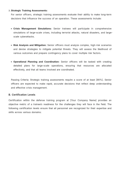 Free Defense Training Manual Template to Edit Online