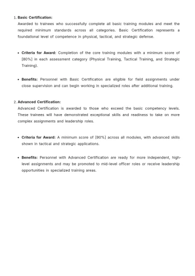 Free Defense Training Manual Template to Edit Online