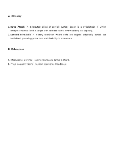 Free Defense Training Manual Template to Edit Online