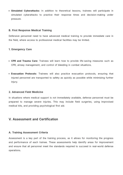 Free Defense Training Manual Template to Edit Online