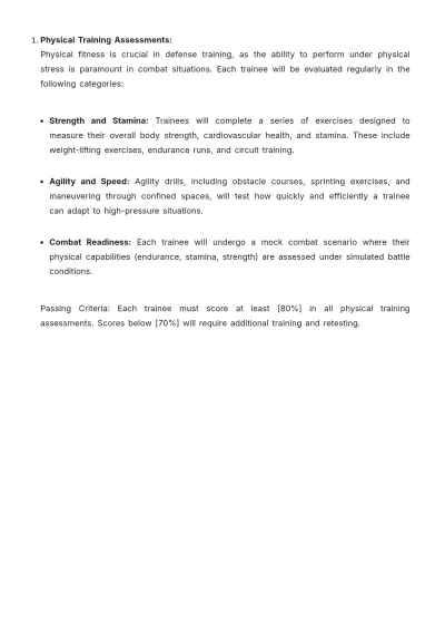 Free Defense Training Manual Template to Edit Online