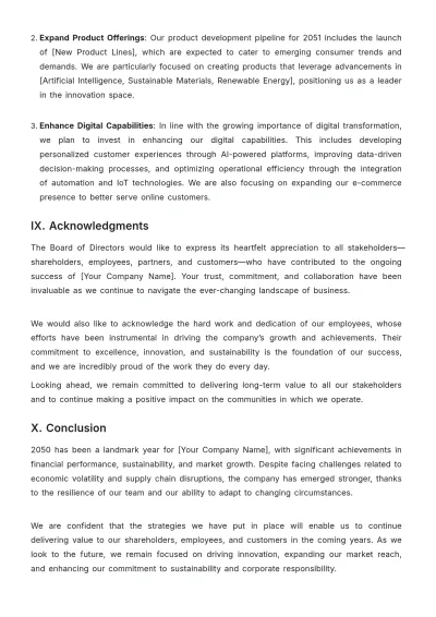Free Director Report Template to Edit Online