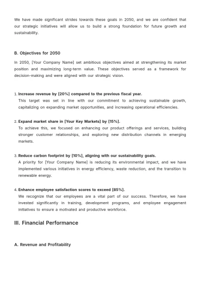 Free Director Report Template to Edit Online