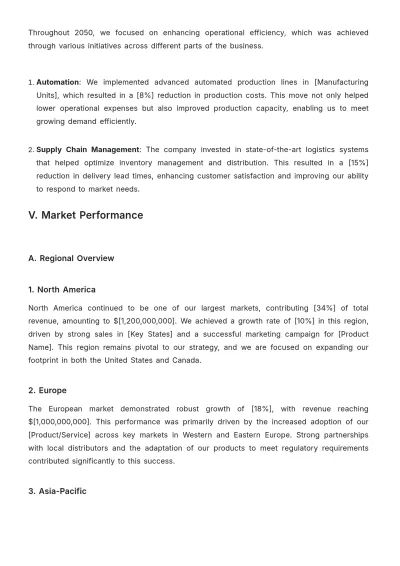 Free Director Report Template to Edit Online