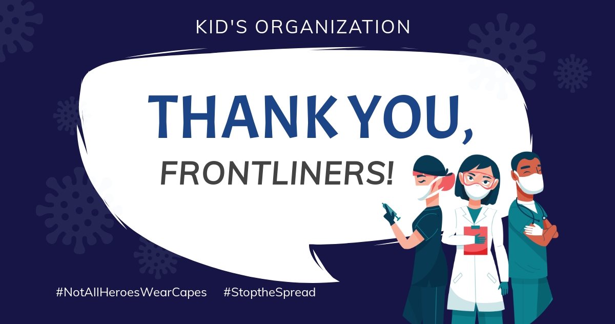 Coronavirus COVID-19 Thank You Facebook Post Template [Free JPG] - PSD