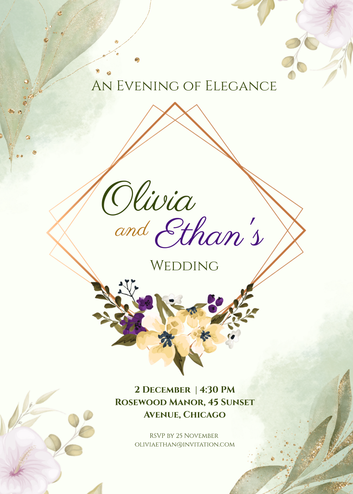 Free Elegant Floral Invitation Template