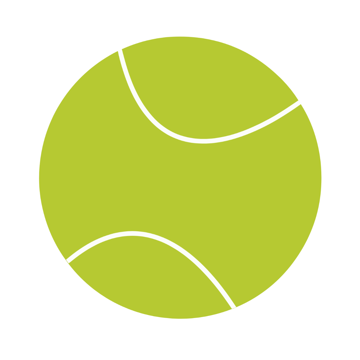 Free Simple Tennis Ball Clipart Template