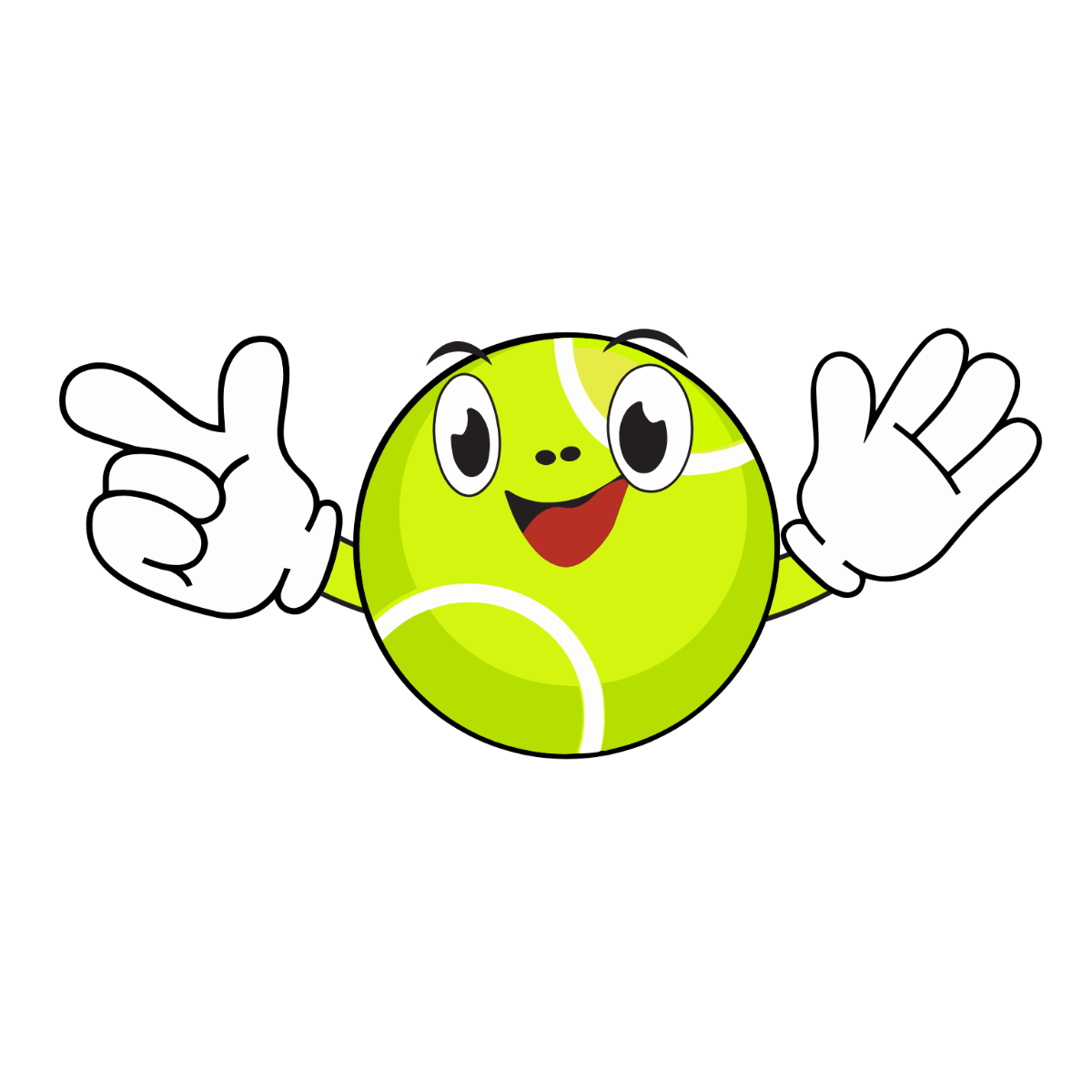 Free Cartoon Tennis Ball Clipart Template