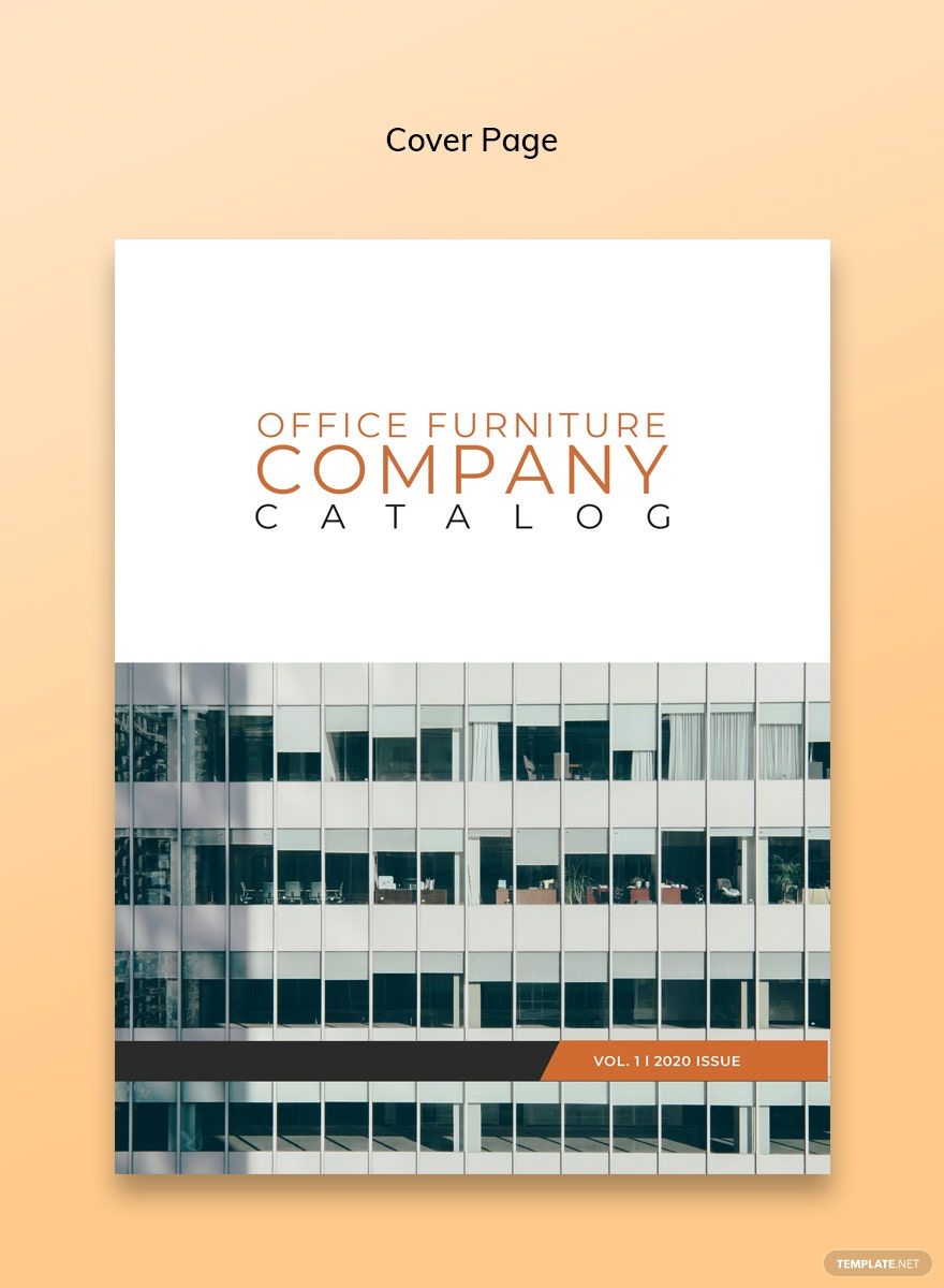 Company Catalog Template Front