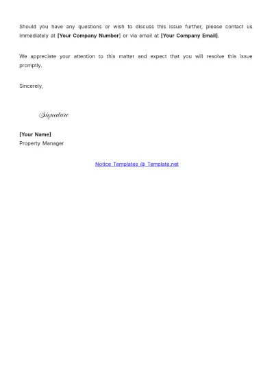 Free Failure to Adhere to Pet Policy Eviction Notice Template to Edit Online