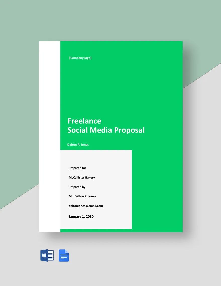 Freelance Social Media Proposal Template