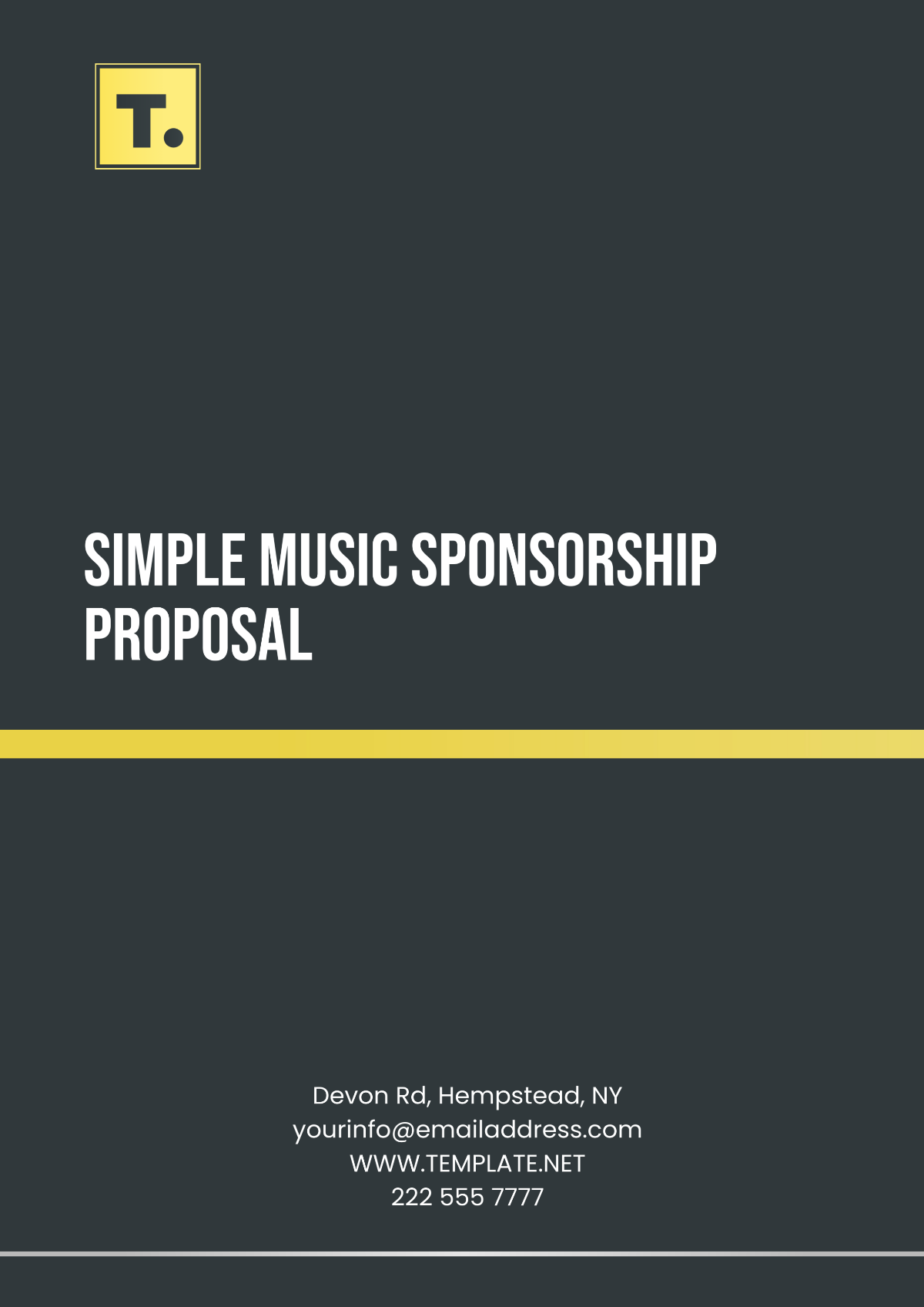 Free Simple Music Sponsorship Proposal Template