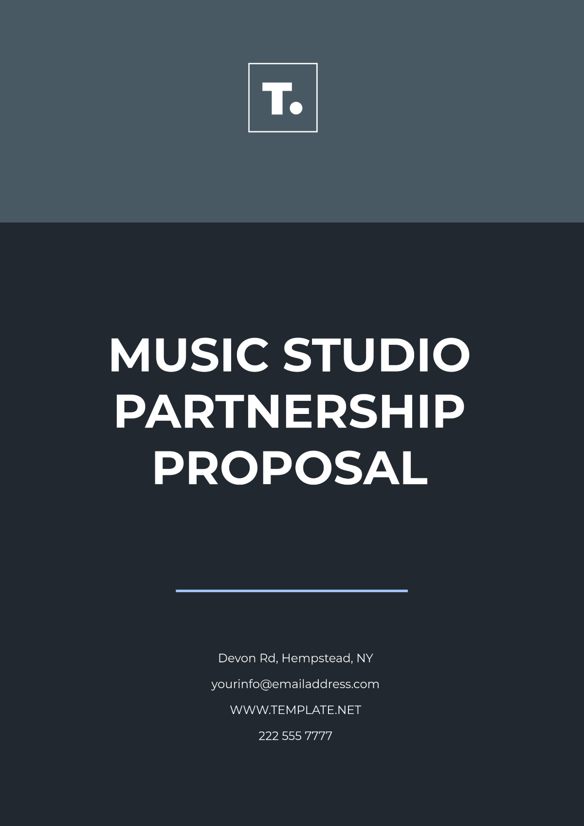 Free Music Studio Partnership Proposal Template