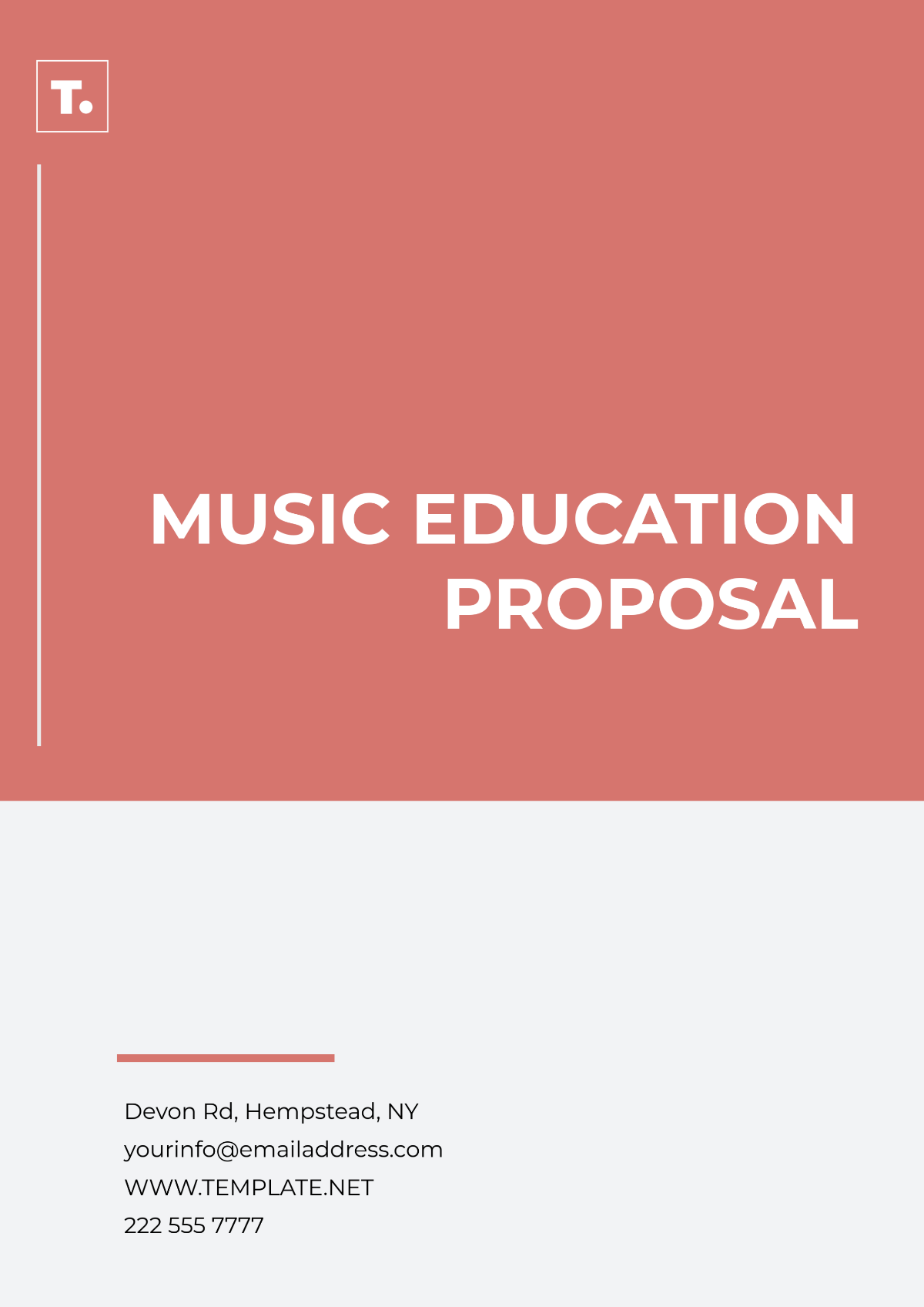 Free Music Education Proposal Template