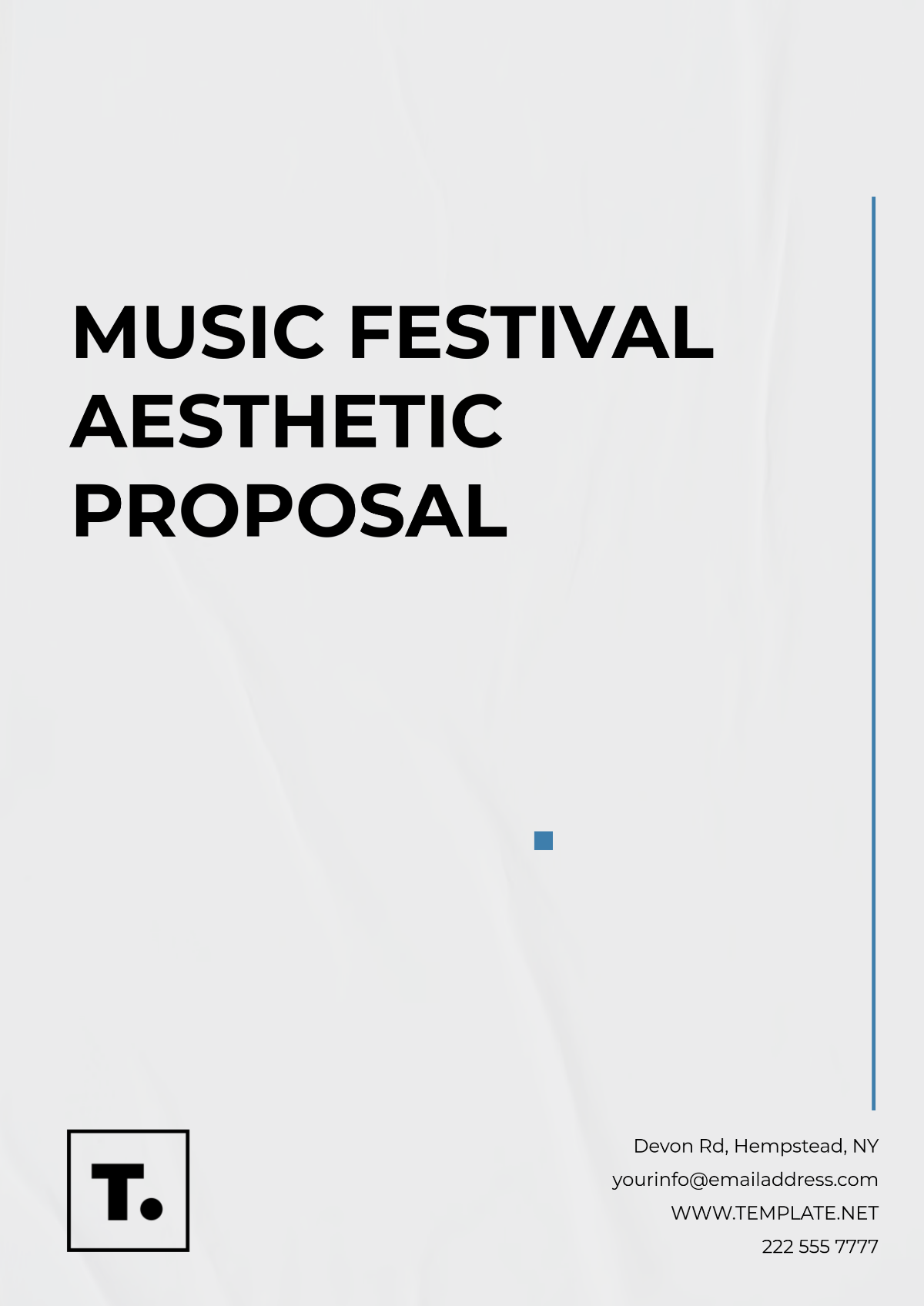 Free Music Festival Aesthetic Proposal Template