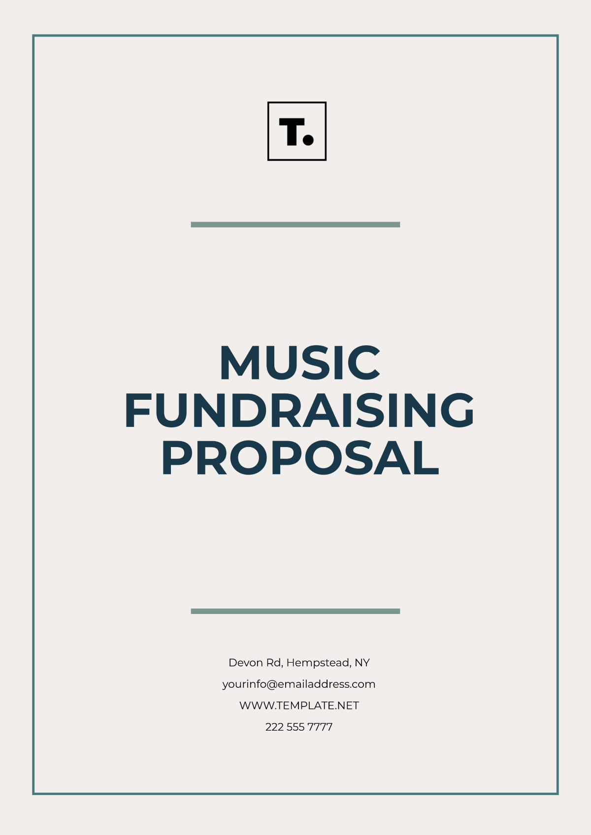 Free Music Fundraising Proposal Template