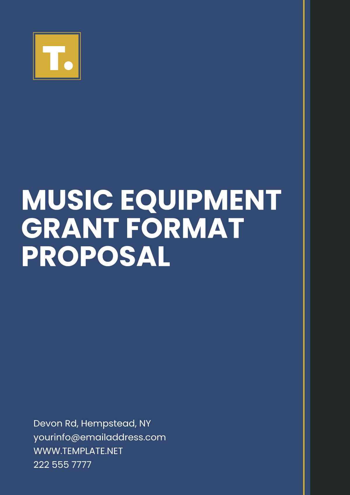 Free Music Equipment Grant Format Proposal Template