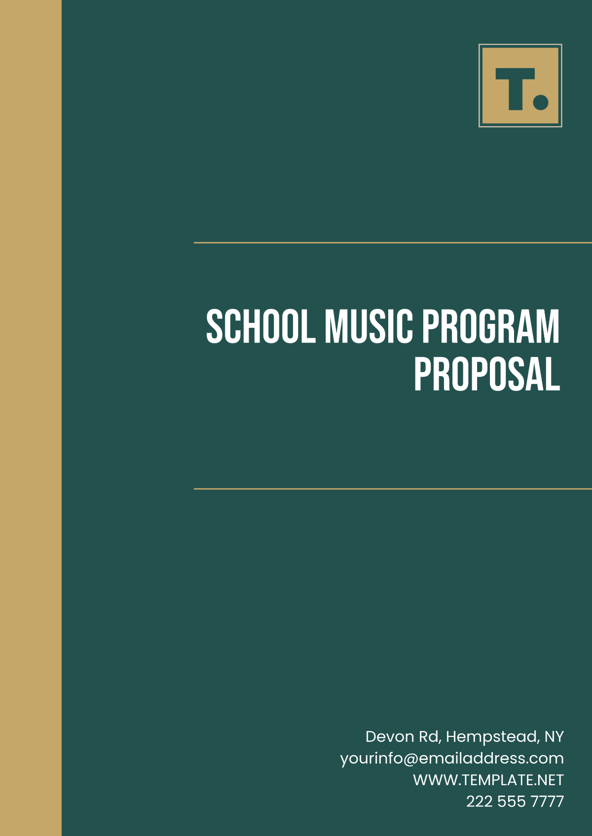 Free School Music Program Proposal Template