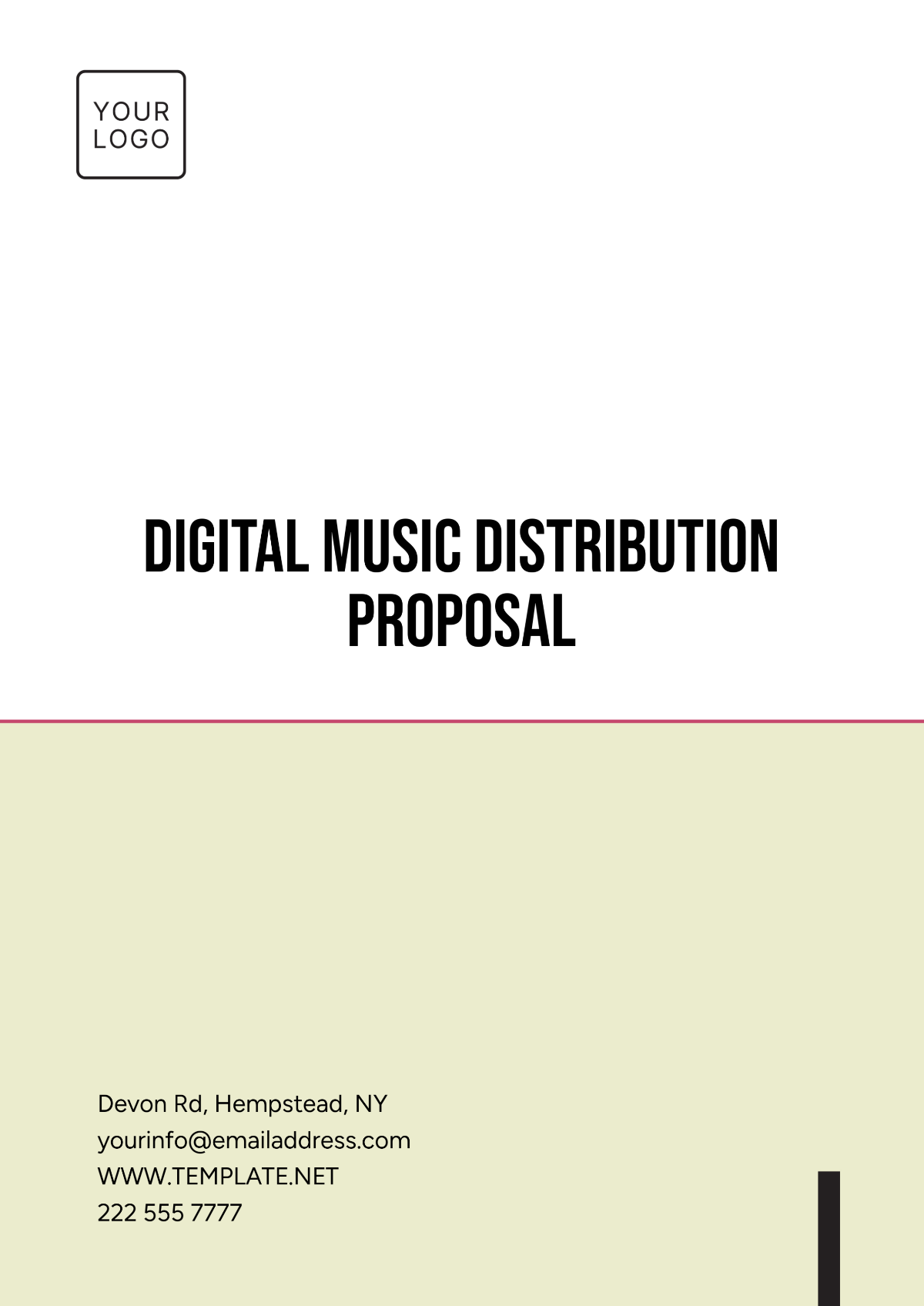 Free Digital Music Distribution Proposal Template